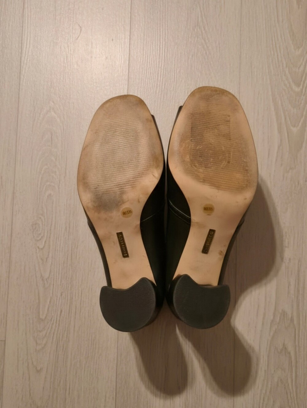 🤎 Louise et Cie Kimba Peep Toe Leather Mule Size 8M - Picture 3 of 9